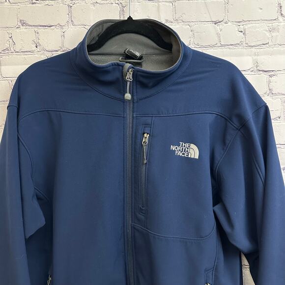 The North Face Apex Bionic Navy Blue Men's Jacket Size Large Soft Shell Full Zip - Picture 2 of 10